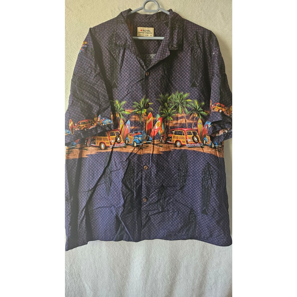 Royal Hawaiian Creations USA Woody Wagons Surfboards Multicolor Size 2XL Shirt